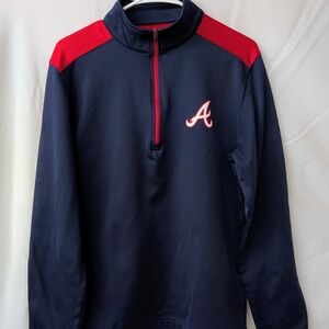 Genuine Merchandise Atlanta Braves Navy and Red Pullover Jacket